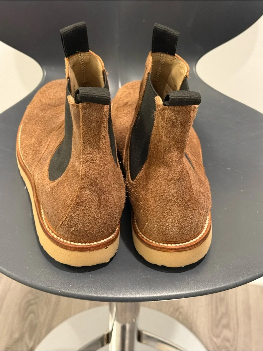 Men's Suede Chukka Boots in Brown with Elastic Gussets by Rhodes